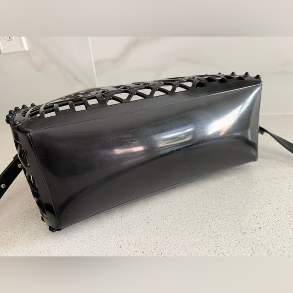 Chloe Cage Black Jelly Tote - Picture 10 of 12